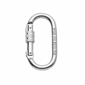 MOSQUETAO OVAL TRAVA ROSCADA DG 1001 25KN